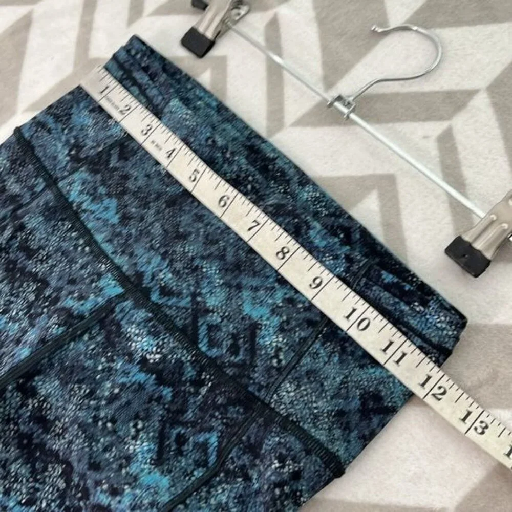 Lululemon Fast And Free 7/8 Tight Fairisle Multi‎ Black size 4